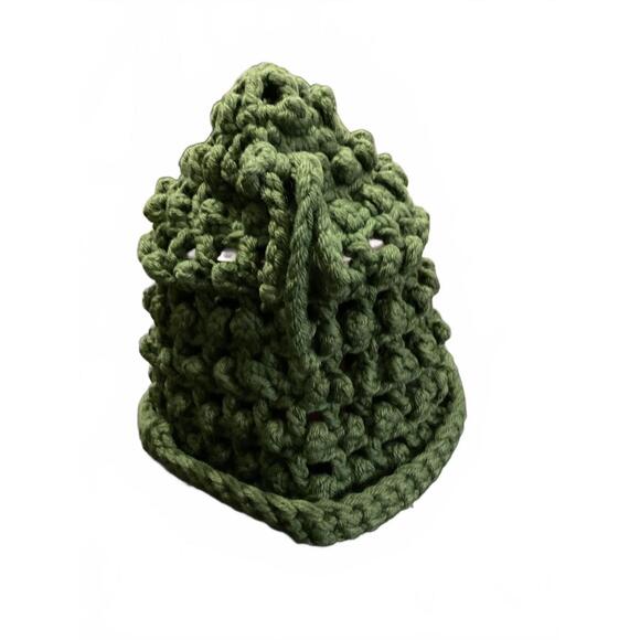 Vintage Handmade Donegal Green Wool Crochet Hat by Cladyknit - Picture 6 of 6